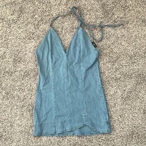 Denim mini dress